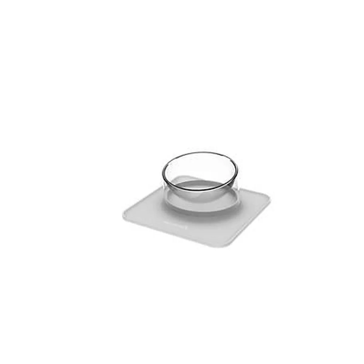 McLOVIN’s Angled Bowl with Magnetic Mat for Pets, Grey