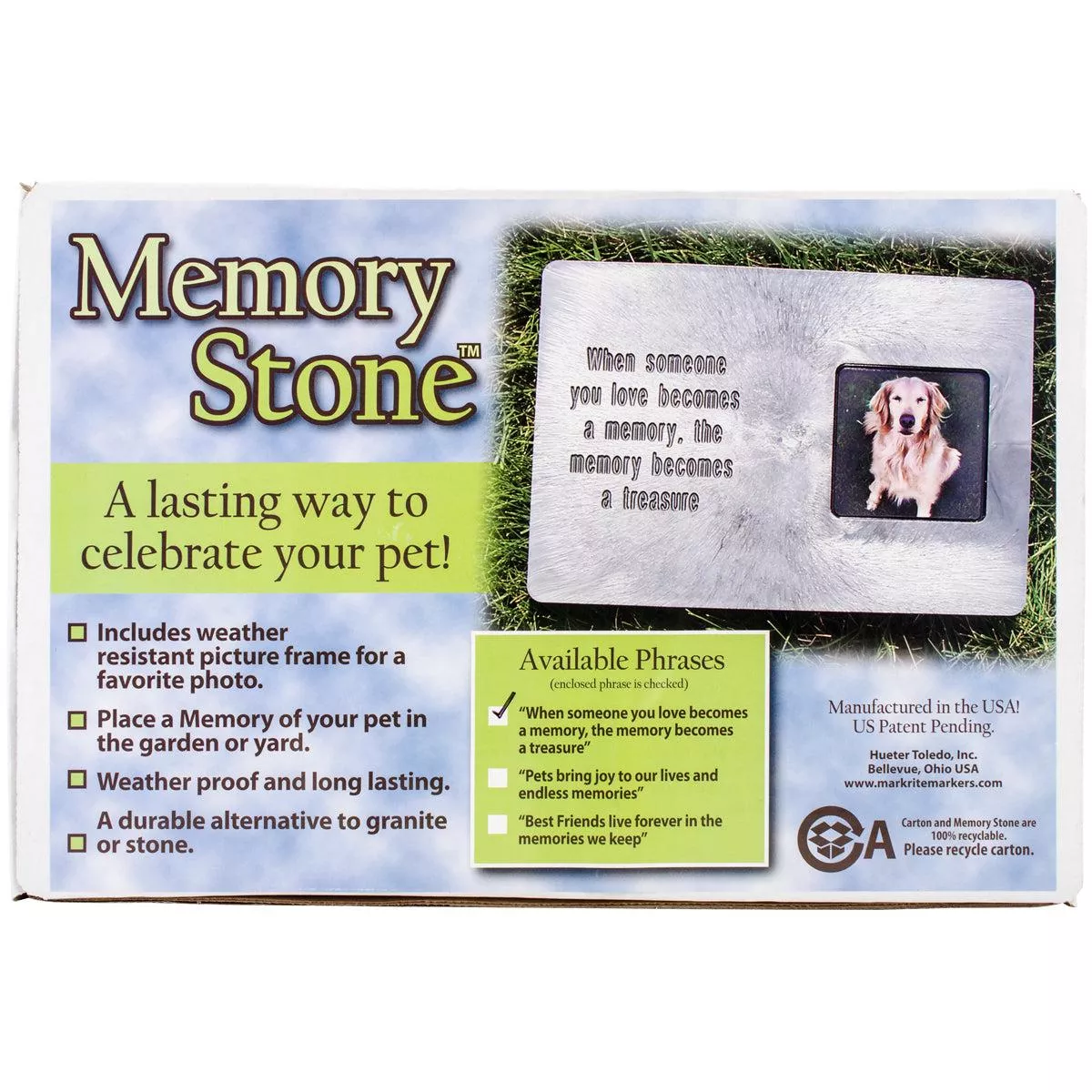 Memory Stone Marker W/Poem