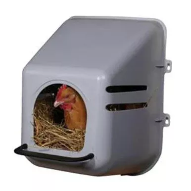 Miller Manufacturing Single Plastic Nesting Box – Gray
