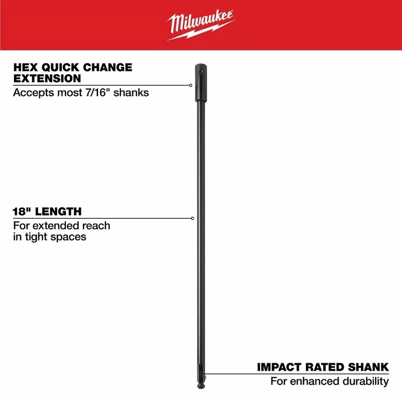 Milwaukee Tools 18″ Bit Extension 48-28-4011