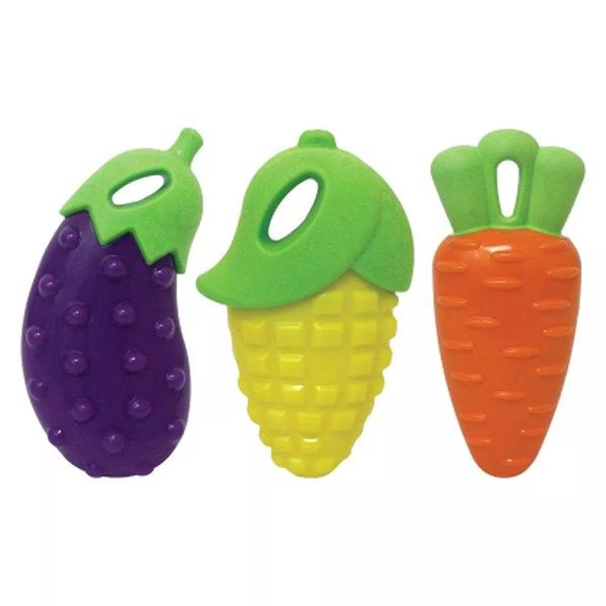 Multipet Harvesters Vegetable Rubber Dog Toy, Assorted