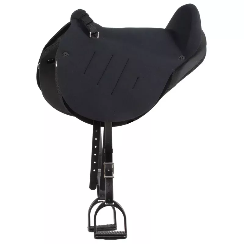 Mustang English Soft Ride Bareback Saddle, Black Black