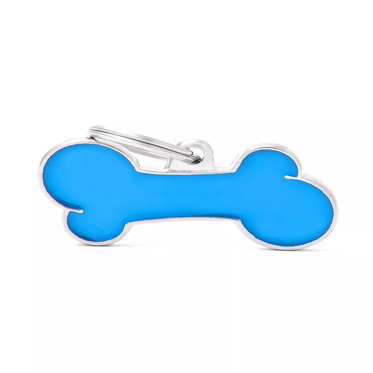 MyFamily Classic Bone Pet ID Tag, Light Blue