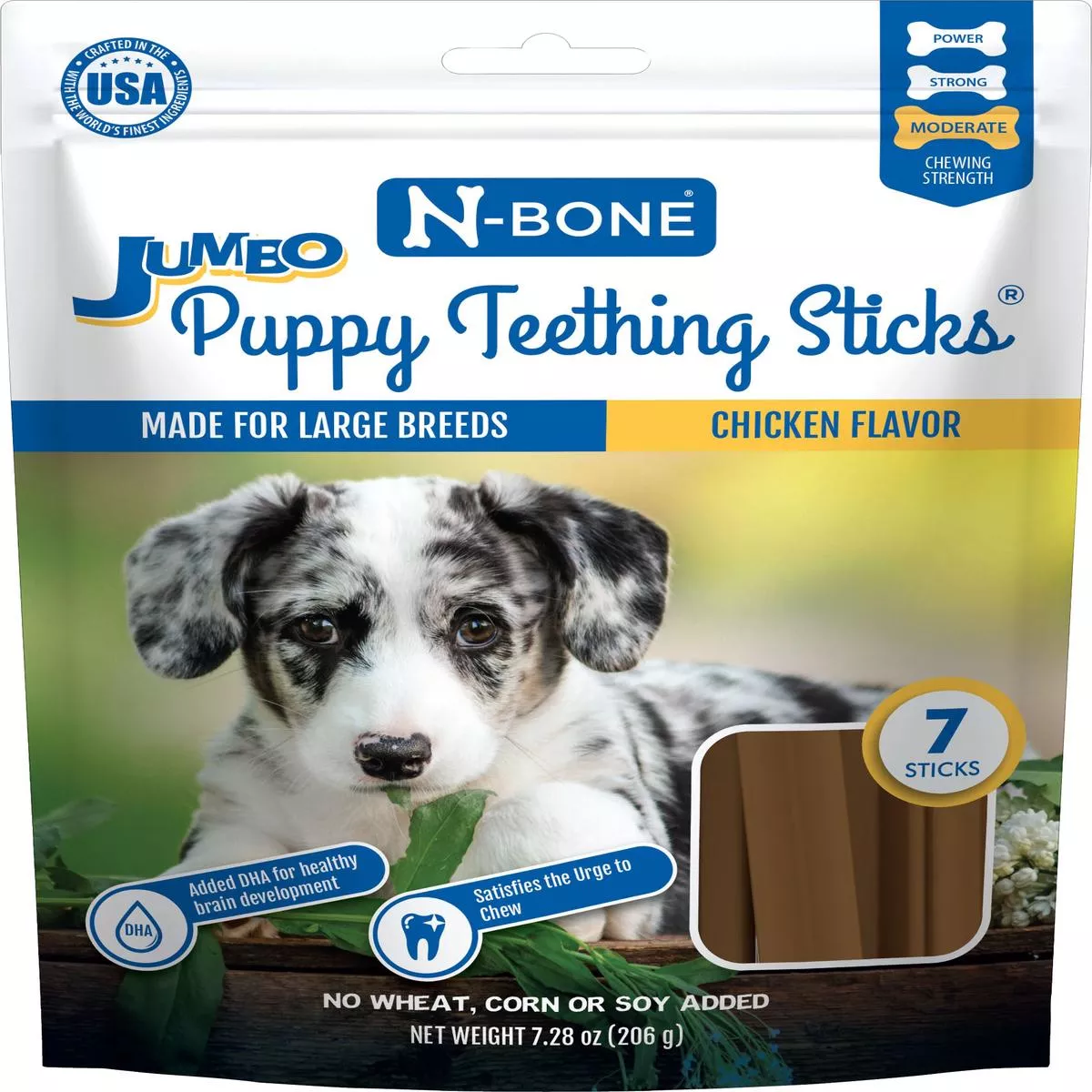 N-Bone Puppy Teething Stick – CHICKEN | 7 CT