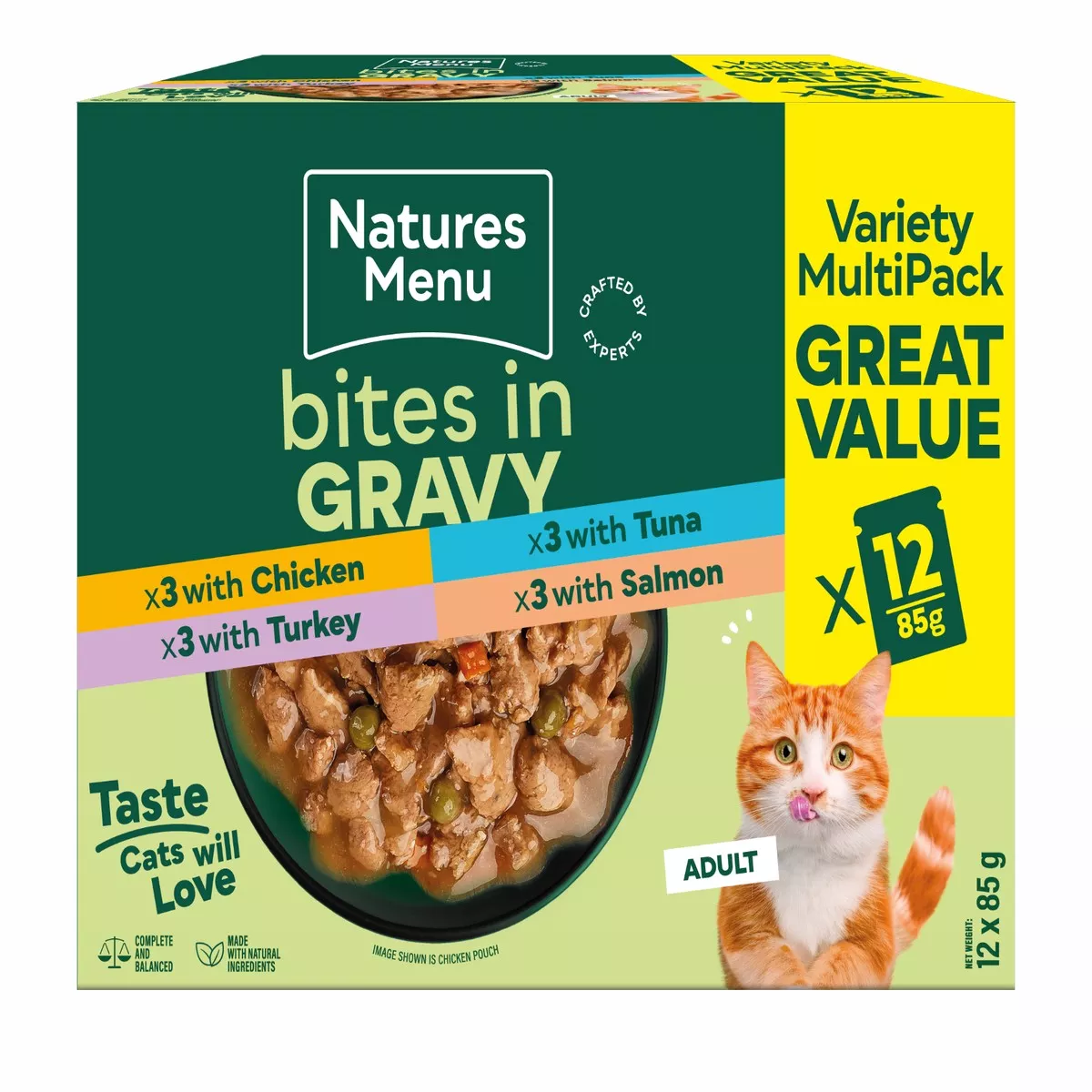 Natures Menu Cat Bites In Gravy Multi