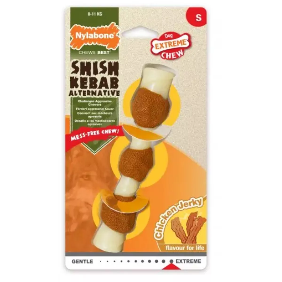 NYLABONE EXTREME CHEW SHISH KEBAB CHICKEN SMALL