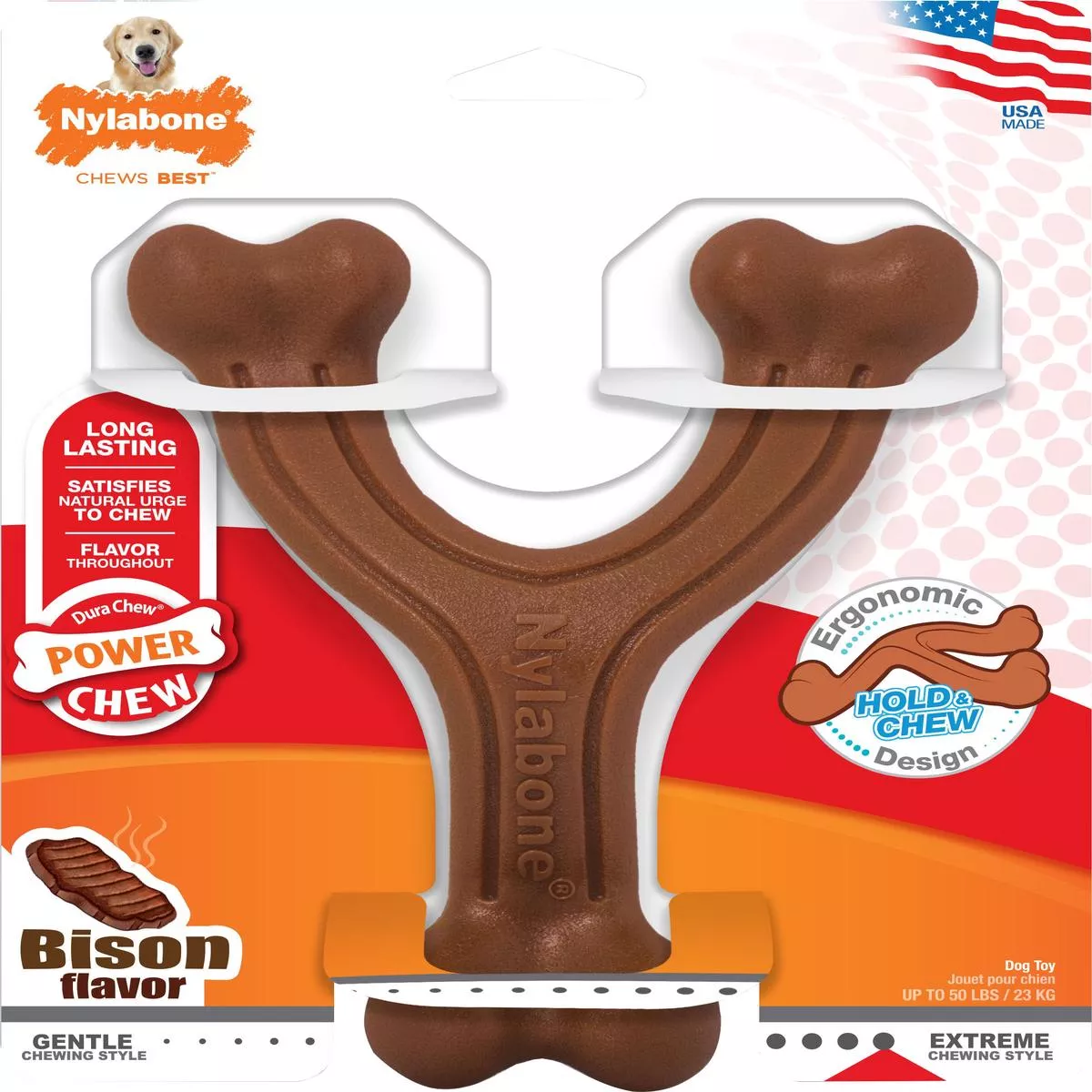 Nylabone Power Chew Wishbone – BISON | GIANT