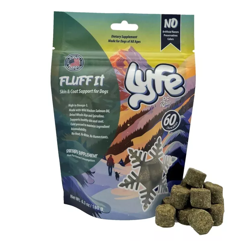 OC Raw Lyfe Cold Press Fluff It Skin & Coat Support