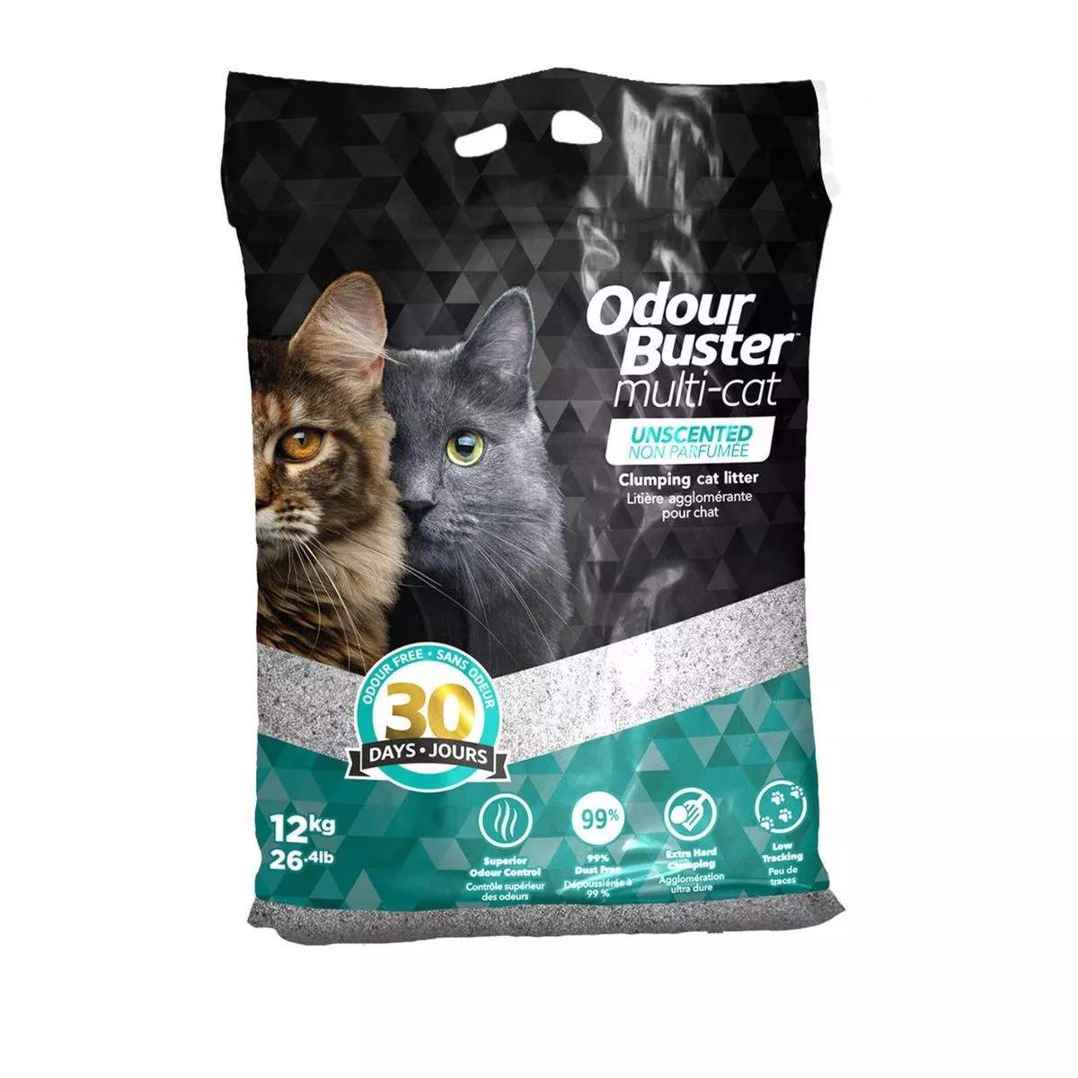 Odour Buster Multi-Cat Unscented Clumping Cat Litter