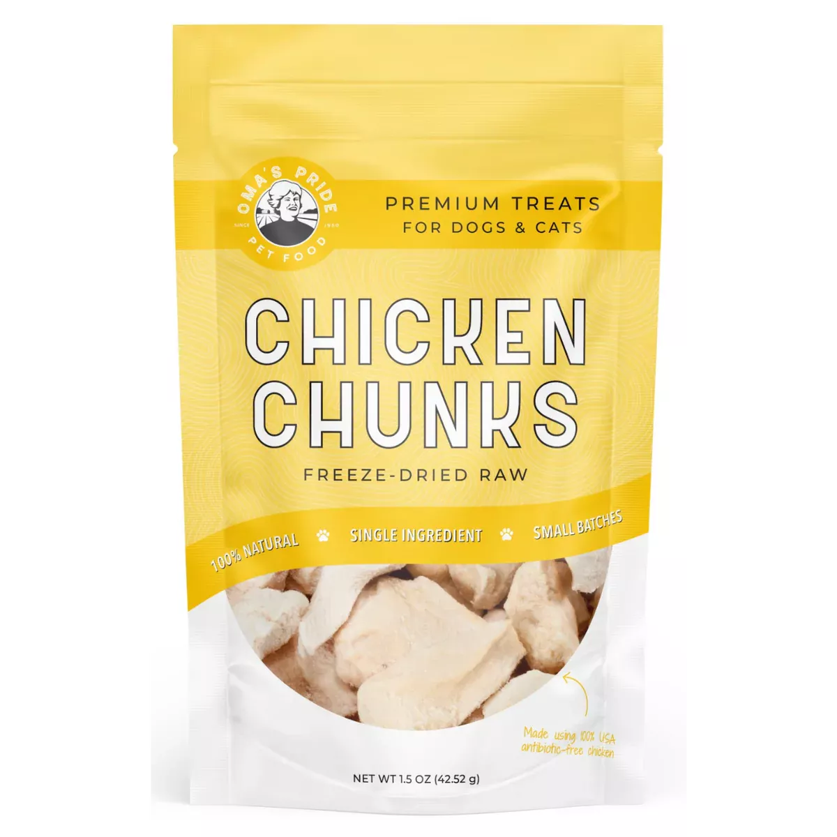Oma’s Pride Chicken Breast Chunks Treats – 1.5 oz