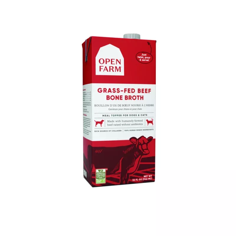 Open Farm Grass Fed Beef Bone Broth for Dogs & Cats