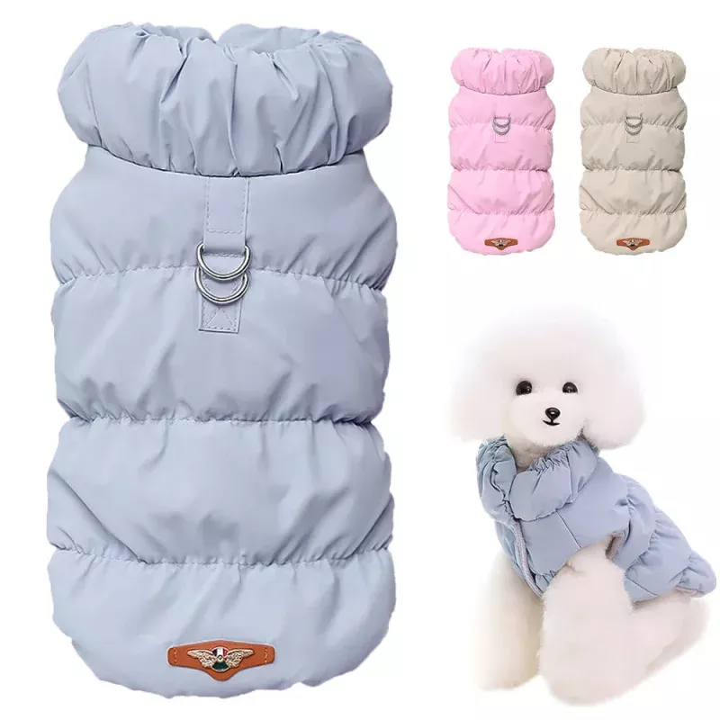 Padded Winter Dog & Cat Coat Blue