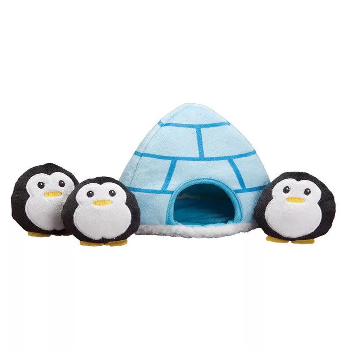 Patchwork Pet Holiday Igloo & Penguins Dog Toy