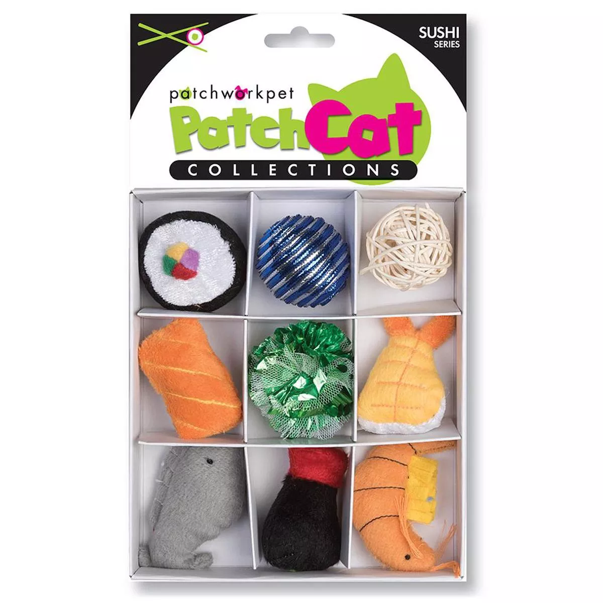 Patchwork Pet PatchCat Collections Sushi Box Cat Toy
