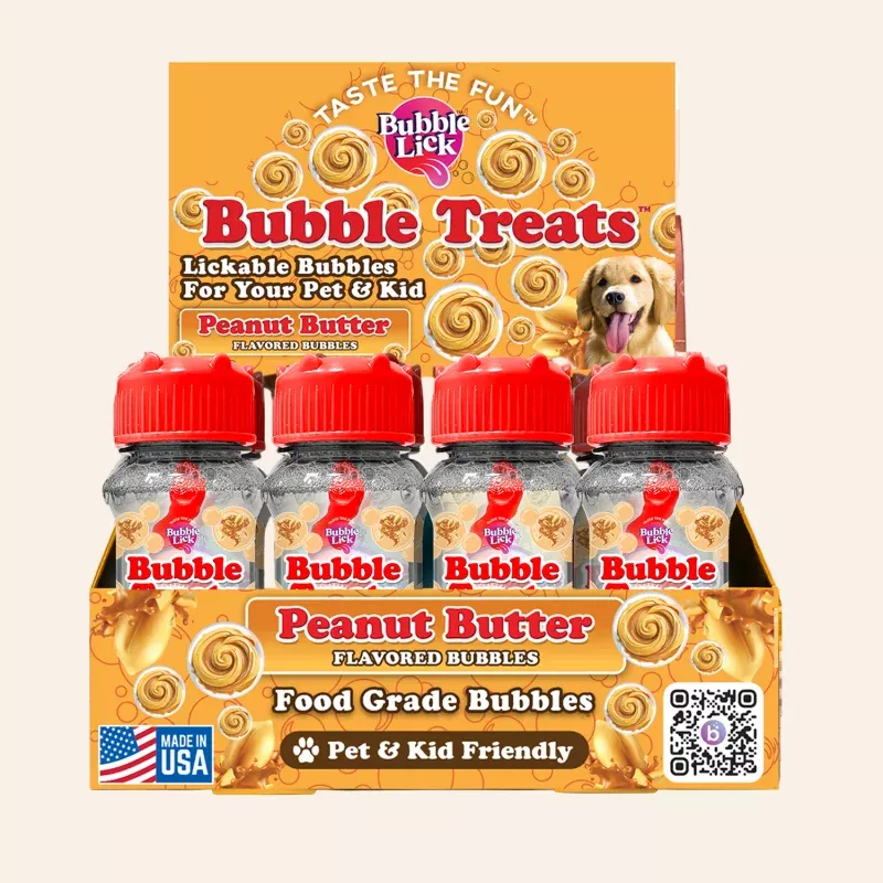 Peanut Butter Flavor Pet Safe Bubbles