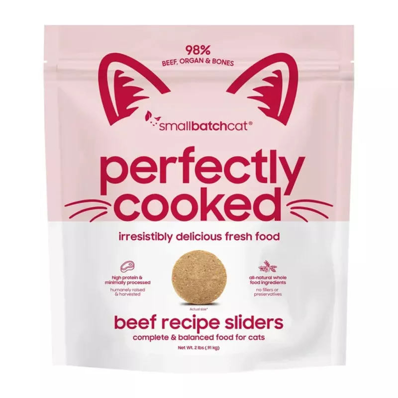 *Perfectly Cooked Frozen Beef Sliders for Cats 2lb