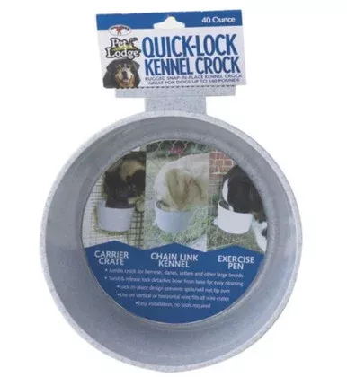 Pet Lodge 40 oz. Quick-Lock Kennel Crock
