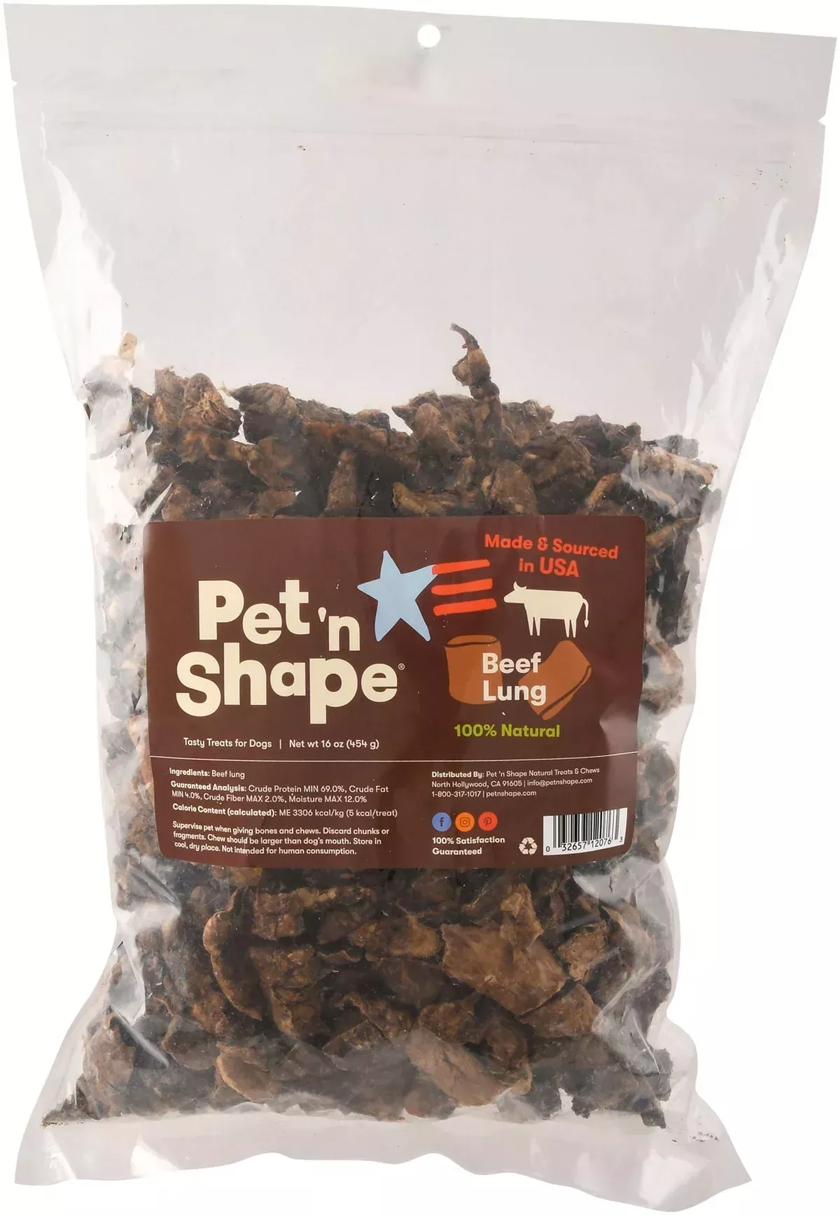 Pet 'n Shape Roasted Beef Lung Treats