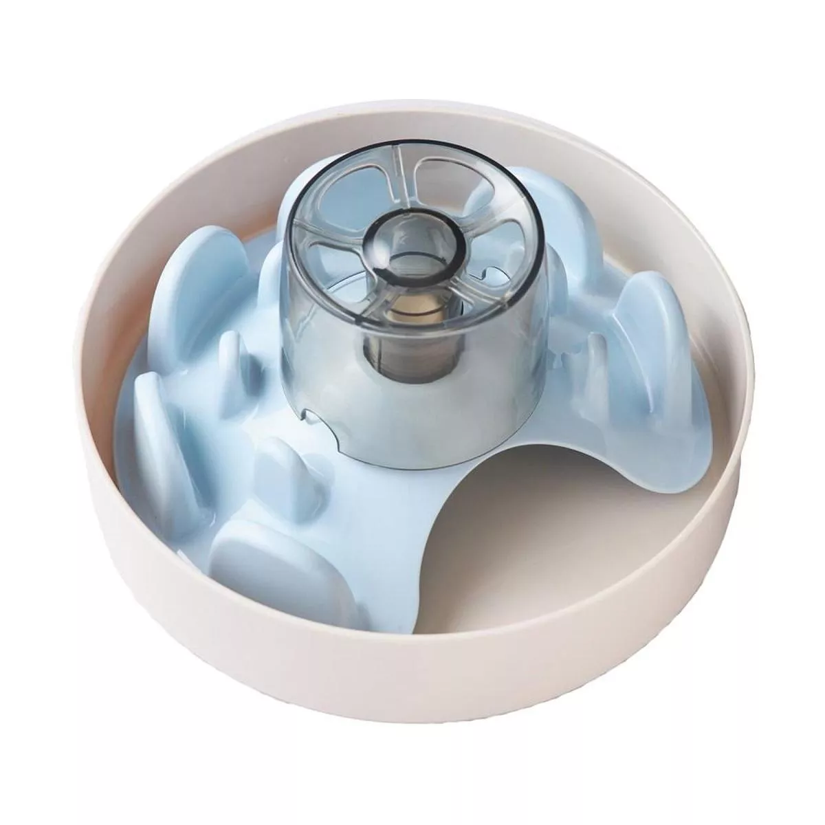 PetDreamHouse SPIN UFO Maze Interactive Dog Slow Feeder, Blue