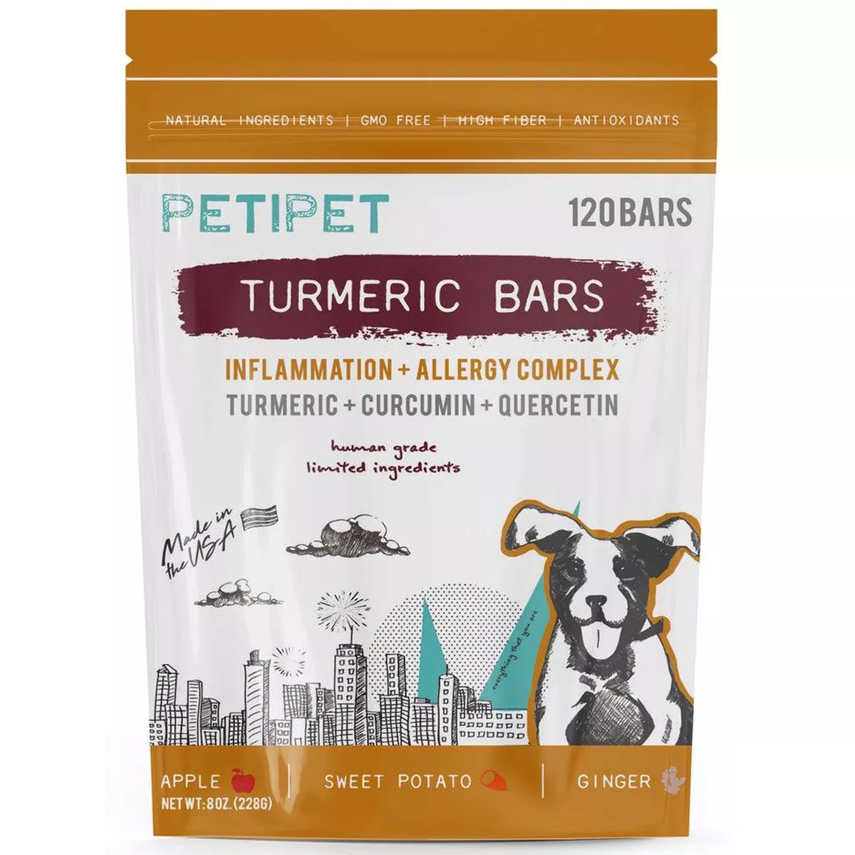 Petipet Turmeric Bars Dog Supplement
