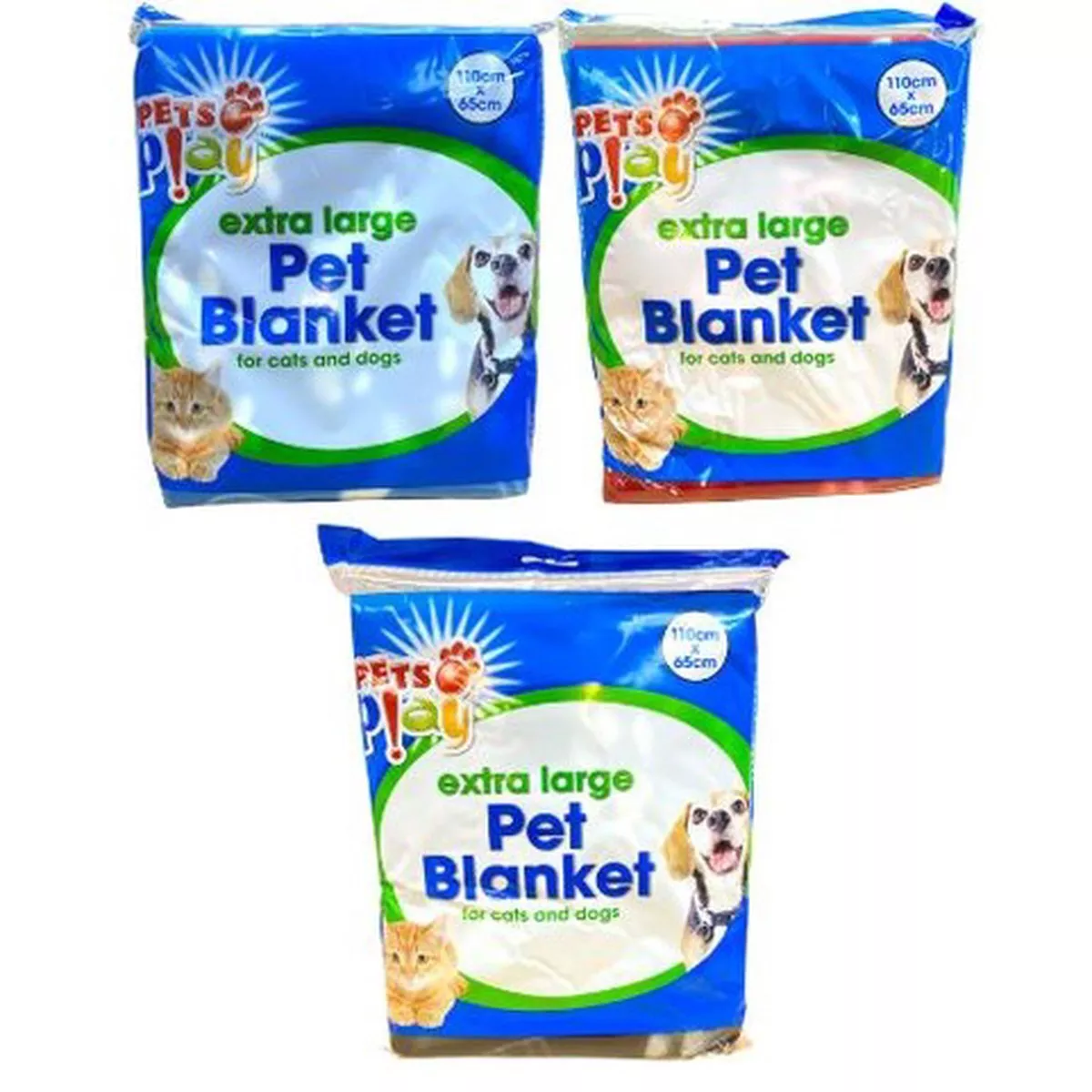 Pets Play Extra Large Pet Blanket 110x65cm