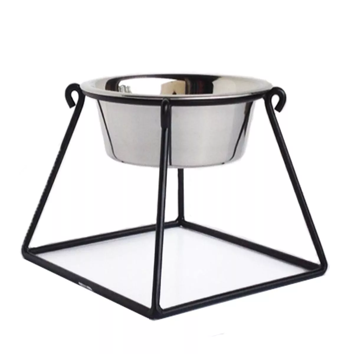 Pets Stop Pyramid Single Diner, Black