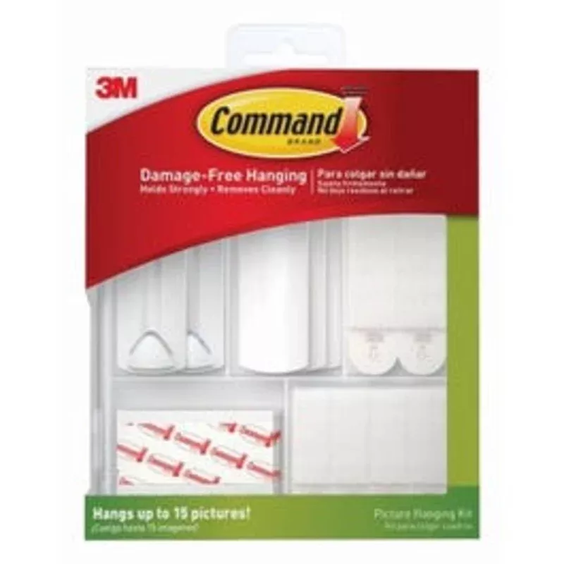 Picture Hanging Kit, Clear & White
