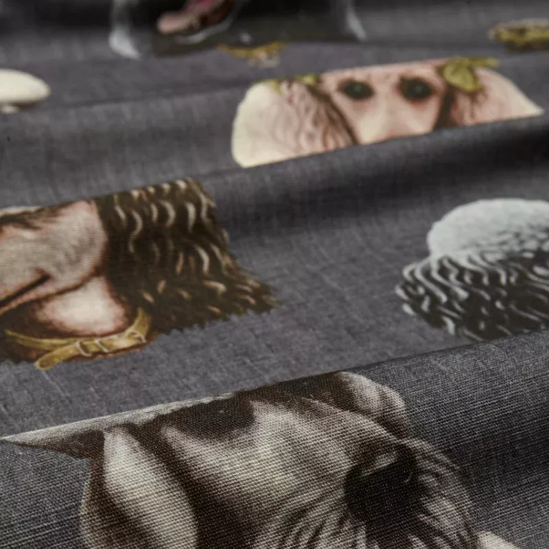 Poodle Parlour in Midnight - Fabric