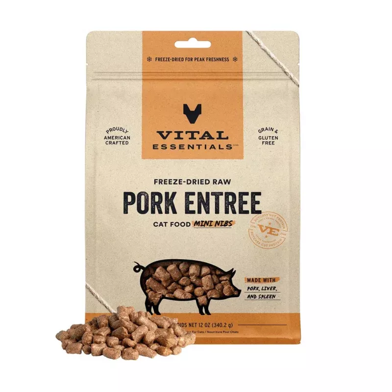 *Pork Mini Nibs Freeze-Dried for Cats 12oz