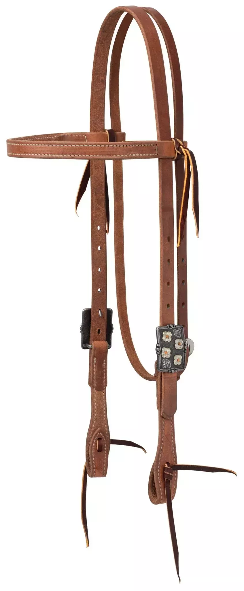 ProTack Silver Flower Browband Headstall