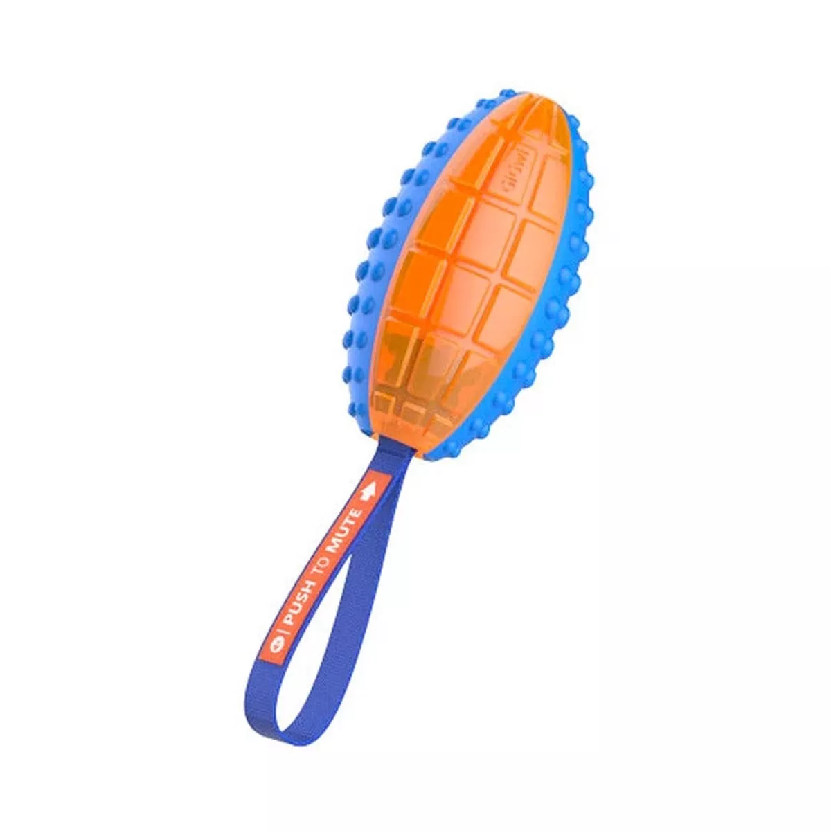 Push to Mute Rugby Ball ( Blue / Orange Solid / Transparent )
