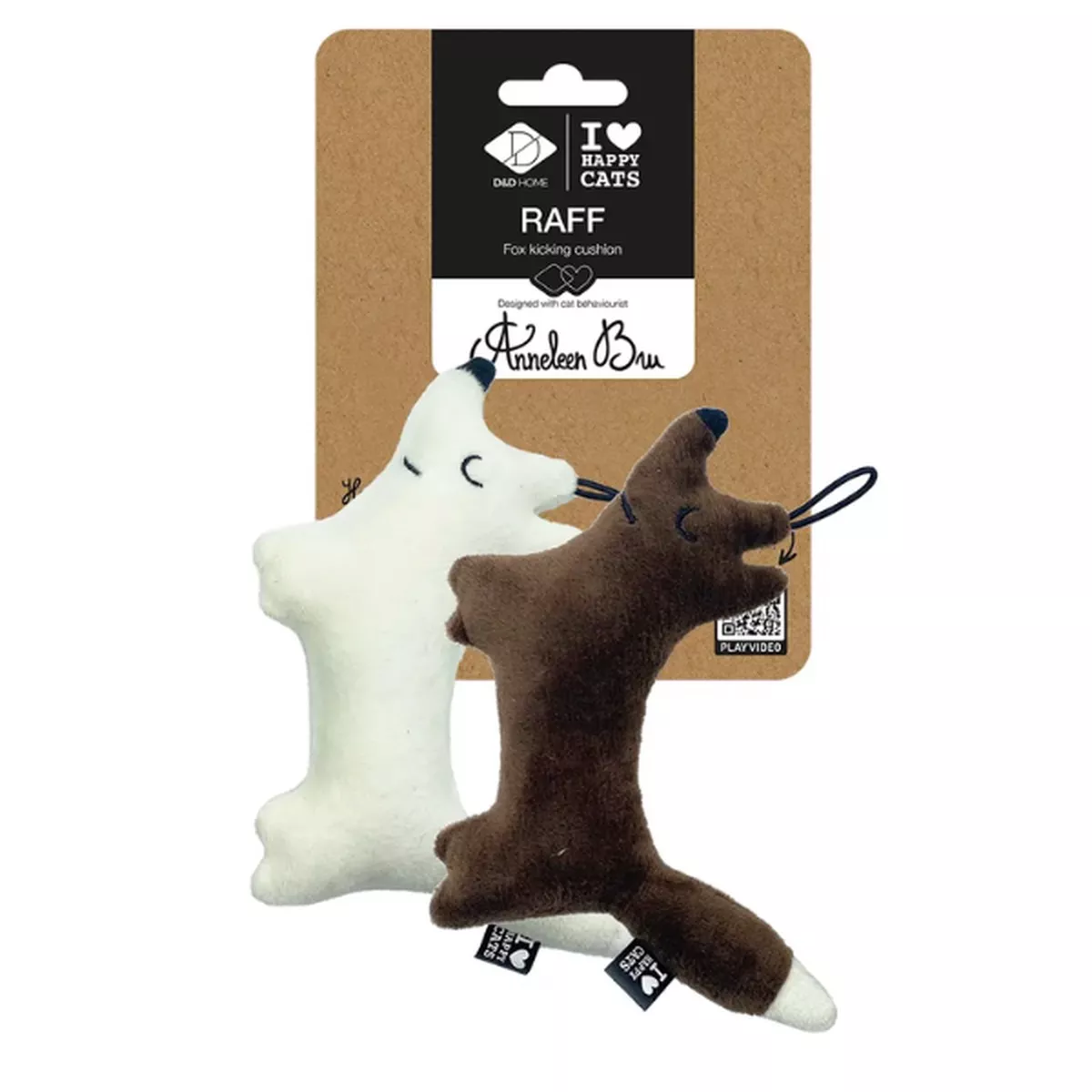 RAFF THE FOX CAT KICKING CUSHION 2PC