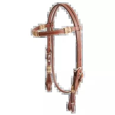 Rawhide Browband Headstall Triple Trim