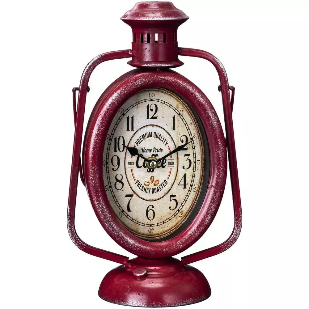 Red Lantern Tabletop Clock