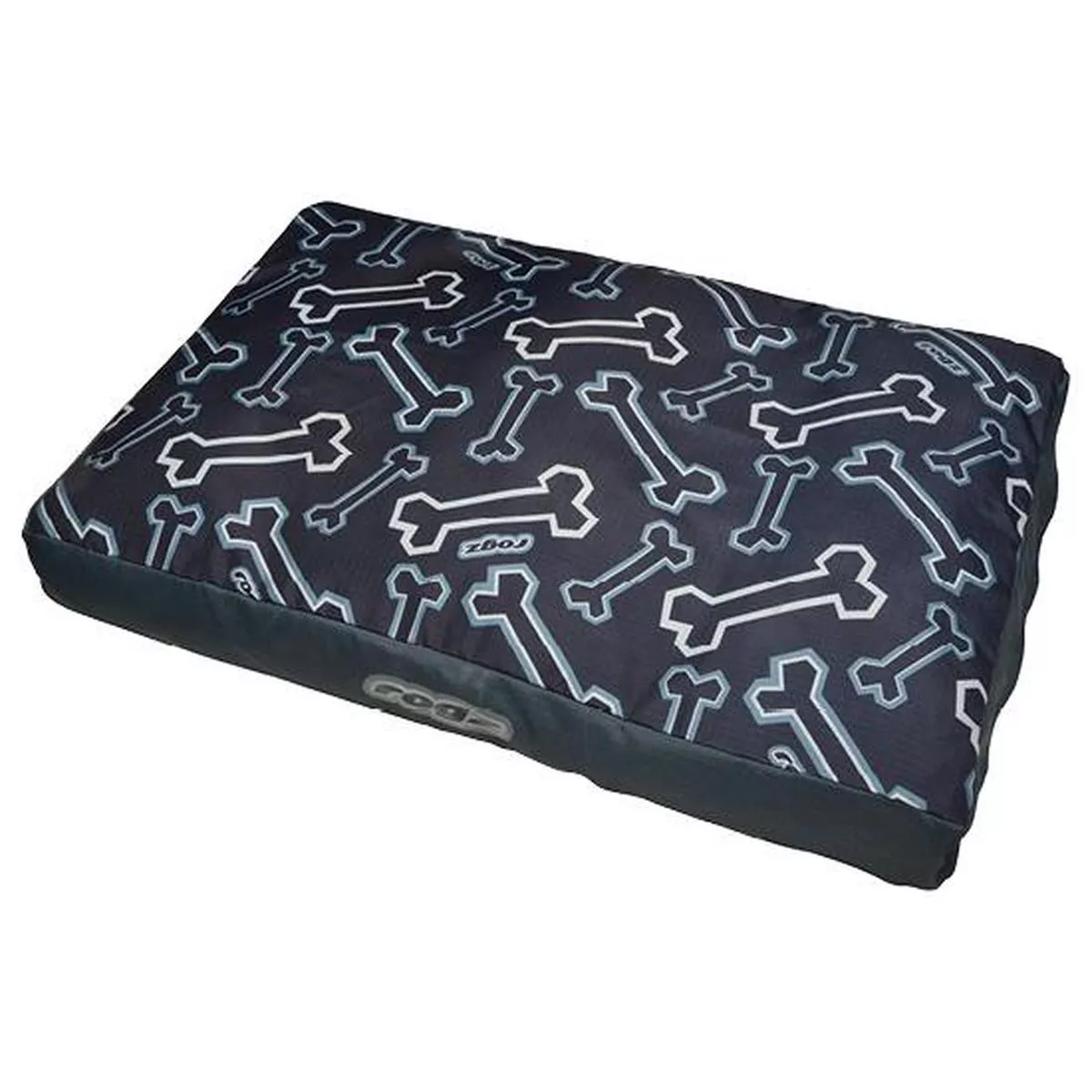 Rogz Flat Podz Bone Dog Bed, Black