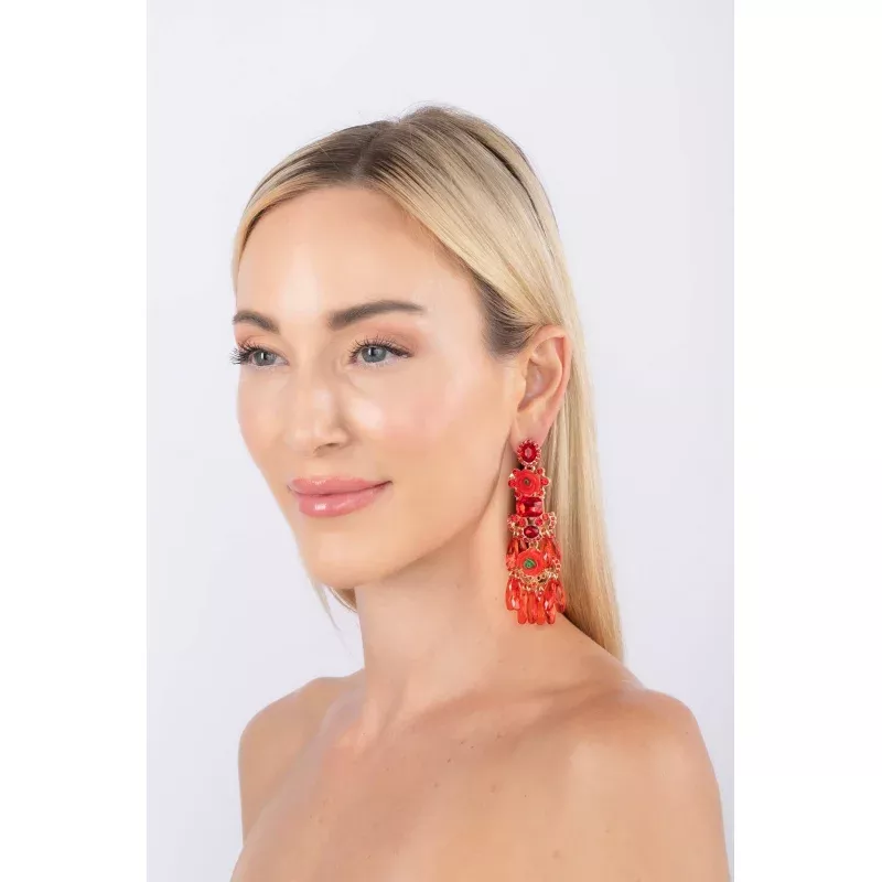 Rojo Drop Earring