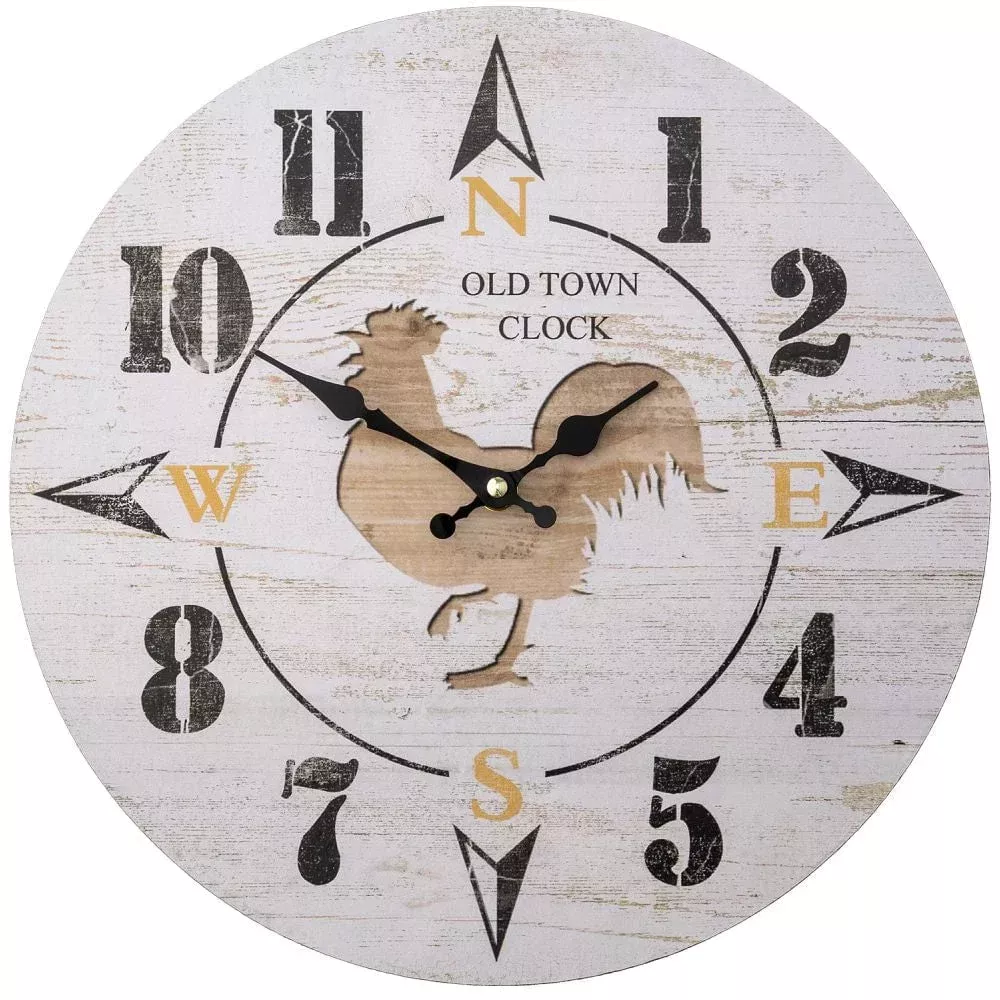 Rustic Rooster Wall Clock