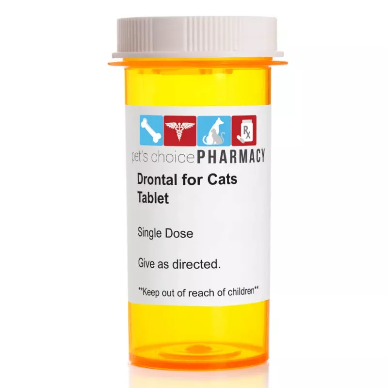 Rx Drontal Dewormer for Cats, 1 Tablet