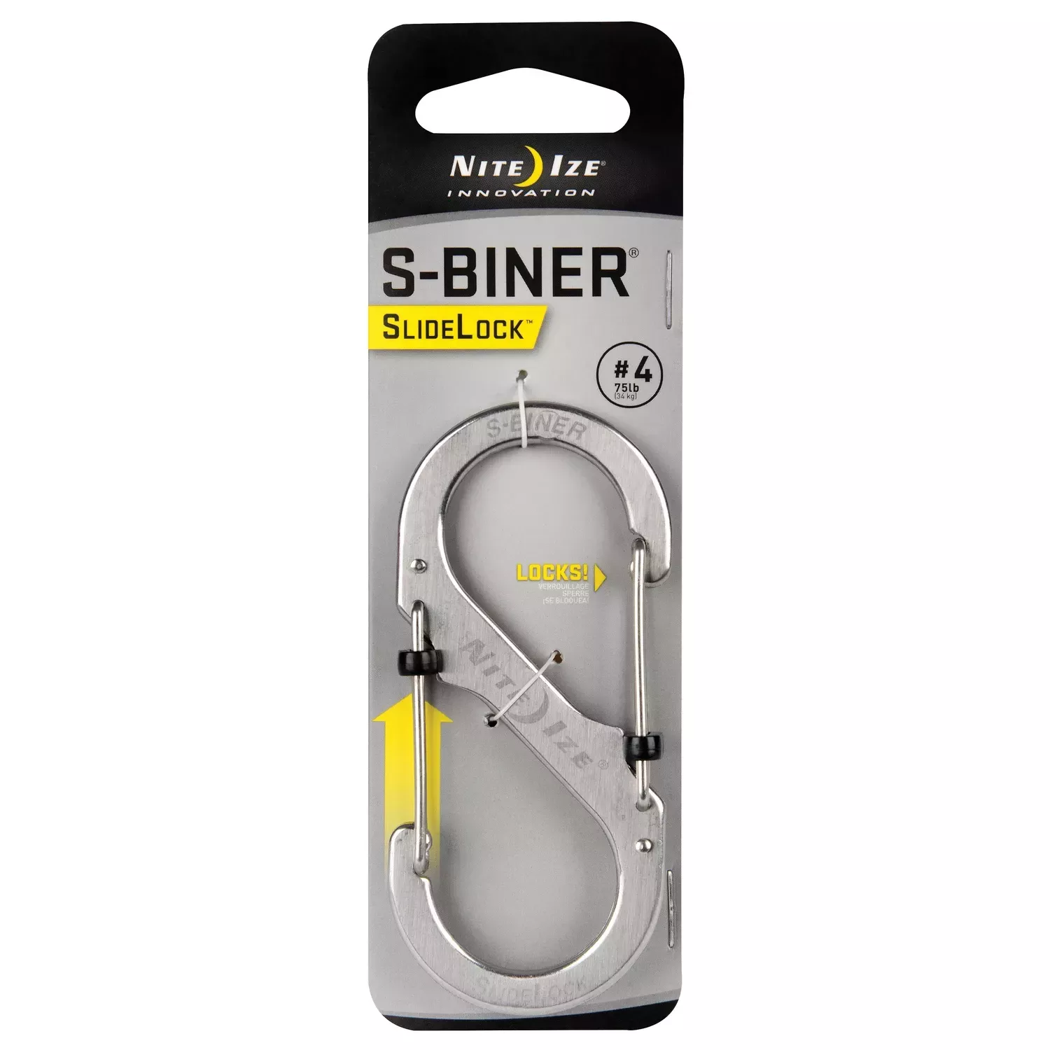 S-clip, Slide-lock, #4, Stainless Steel