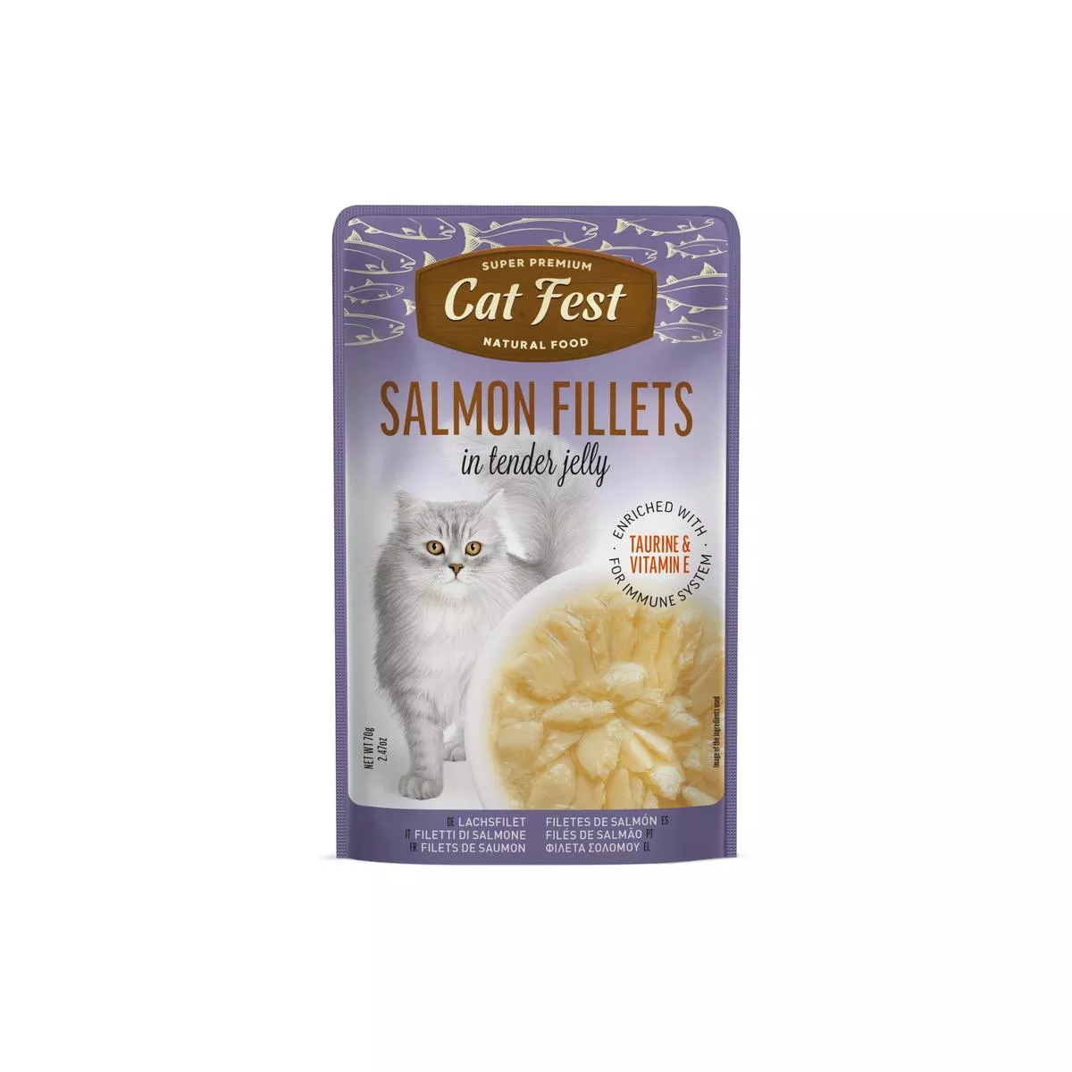 SALMON FILLETS IN TENDER JELLY 70G