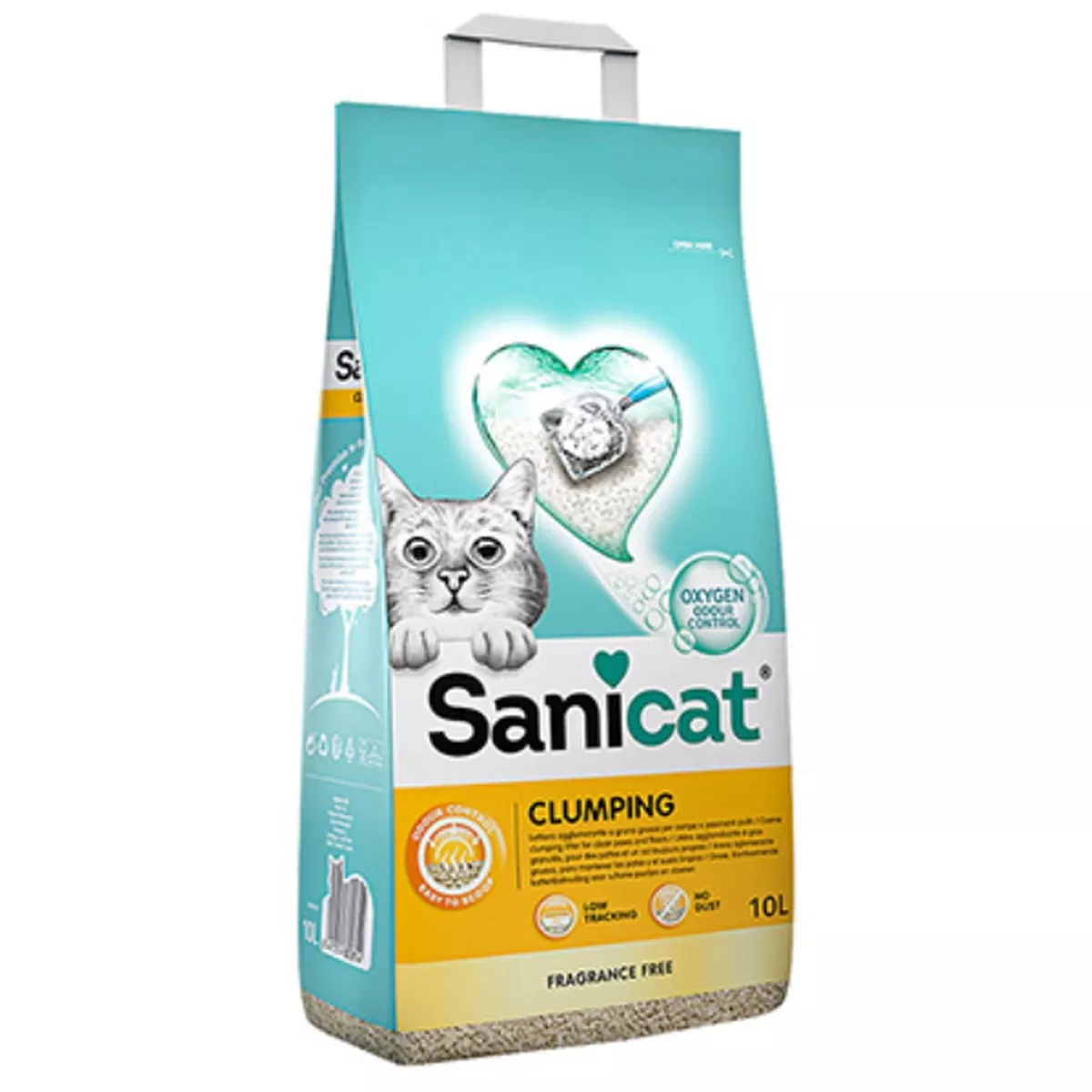 SANICAT CLUMPING UNSCENTED - CAT LITTER - 10LT