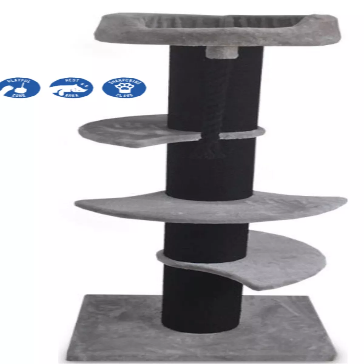Scratching Post Gustav Grey/Black 60x50x154cm