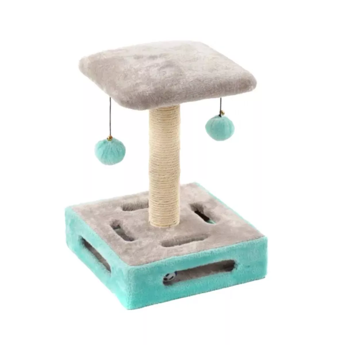 SCRATCHING TREE CYA 1 TURQUOISE/GREY 28x28x39CM