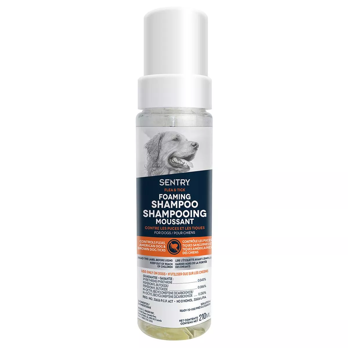 Sentry Flea & Tick Foaming Shampoo for Dogs