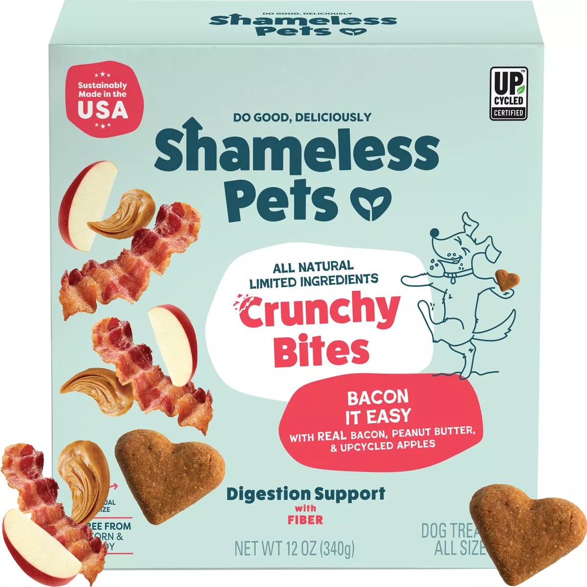 Shameless Dog Crunchy Bites – BACON/PB/APPLE | 12 OZ