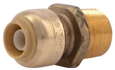 Sharkbite 3/8 x 1/2in Brass Pipe Connector