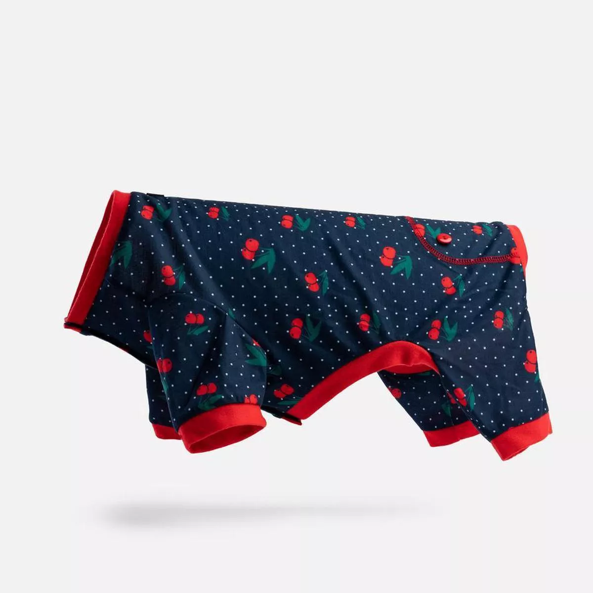 Silver Paw Fruit Dog Pajama, Cherry