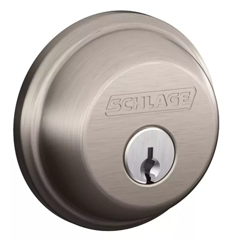Single-cylinder Deadbolt Lock, Satin Nickel