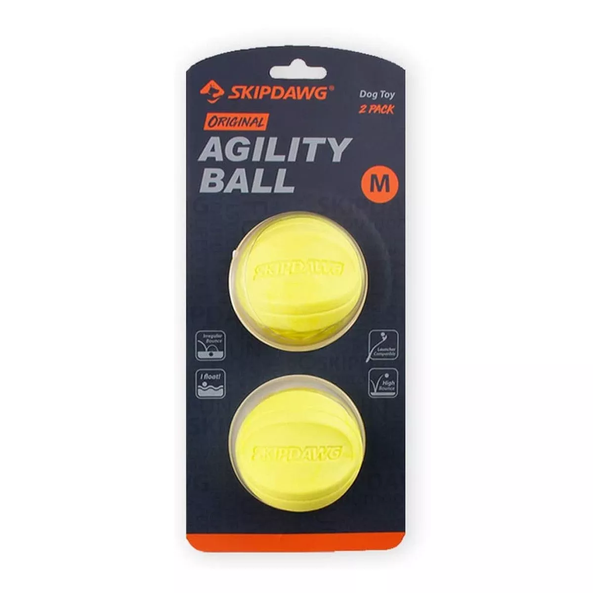 SKIPDAWG Agility Dog Balls Medium, Pack of 2