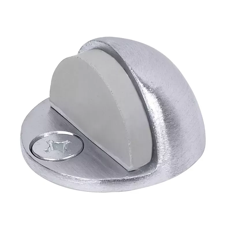 Small Chrome Brass Doorstop